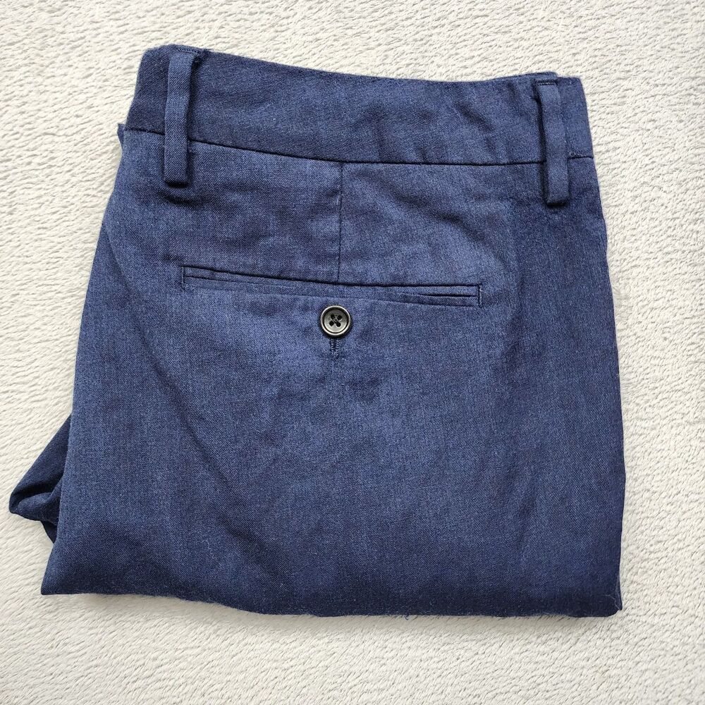 Bonobos Men’s Pants Size 34 Blue Slim Fit Flat Front Straight Leg Wool Blend